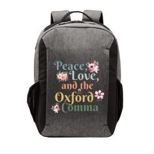 Peace Love And The Oxford Comma English Grammar Humor Joke  Vector Backpack