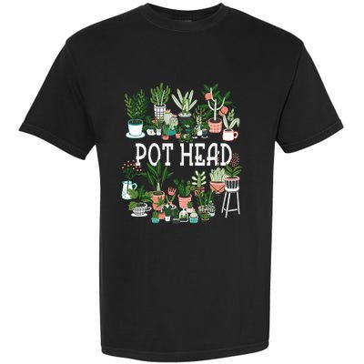 Plant Lover And Gardener Pot Head Succulent Garment-Dyed Heavyweight T-Shirt