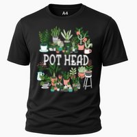 Plant Lover And Gardener Pot Head Succulent Cooling Performance Crew T-Shirt