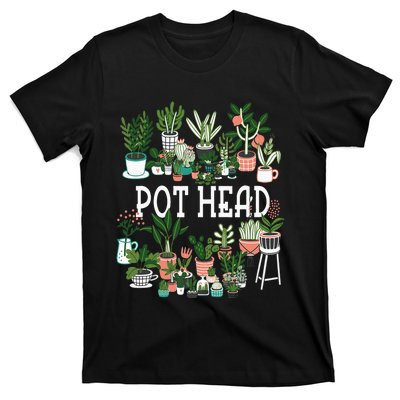 Plant Lover And Gardener Pot Head Succulent T-Shirt