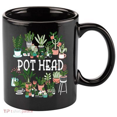 Plant Lover And Gardener Pot Head Succulent 11oz C Handle Ceramic Mug