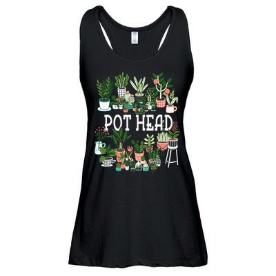 Plant Lover And Gardener Pot Head Succulent Ladies Essential Flowy Tank