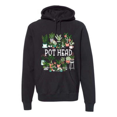 Plant Lover And Gardener Pot Head Succulent Premium Hoodie