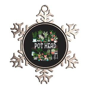 Plant Lover And Gardener Pot Head Succulent Metallic Star Ornament