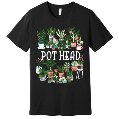 Plant Lover And Gardener Pot Head Succulent Premium T-Shirt