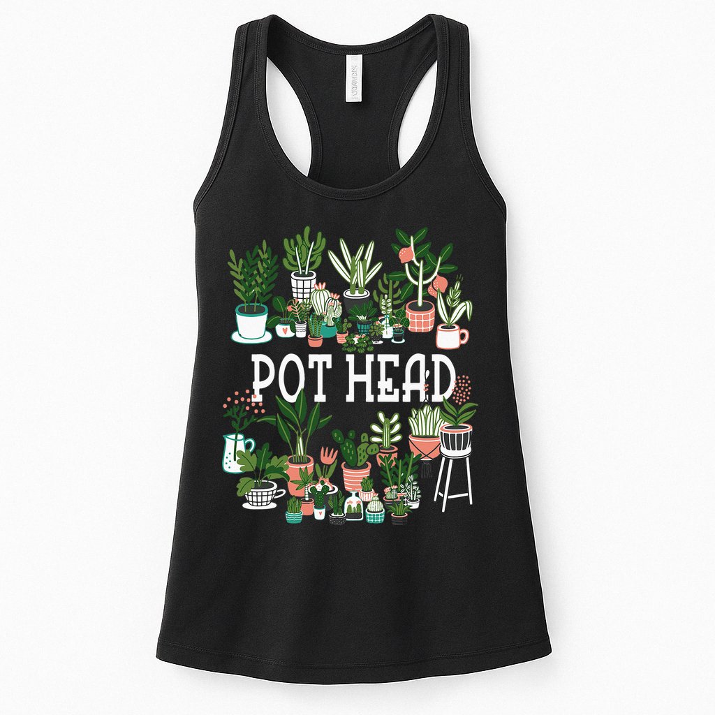 Plant Lover And Gardener Pot Head Succulent Womens Tank Top