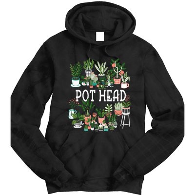 Plant Lover And Gardener Pot Head Succulent Tie Dye Hoodie