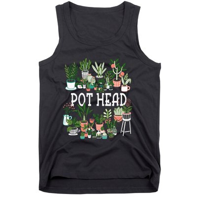 Plant Lover And Gardener Pot Head Succulent Tank Top