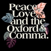Peace Love And The Comma Grammar Lover Cooling Performance Crew T-Shirt