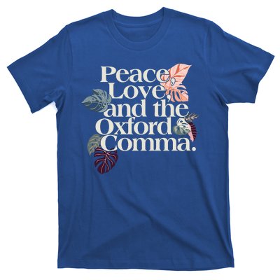 Peace Love And The Comma Grammar Lover T-Shirt