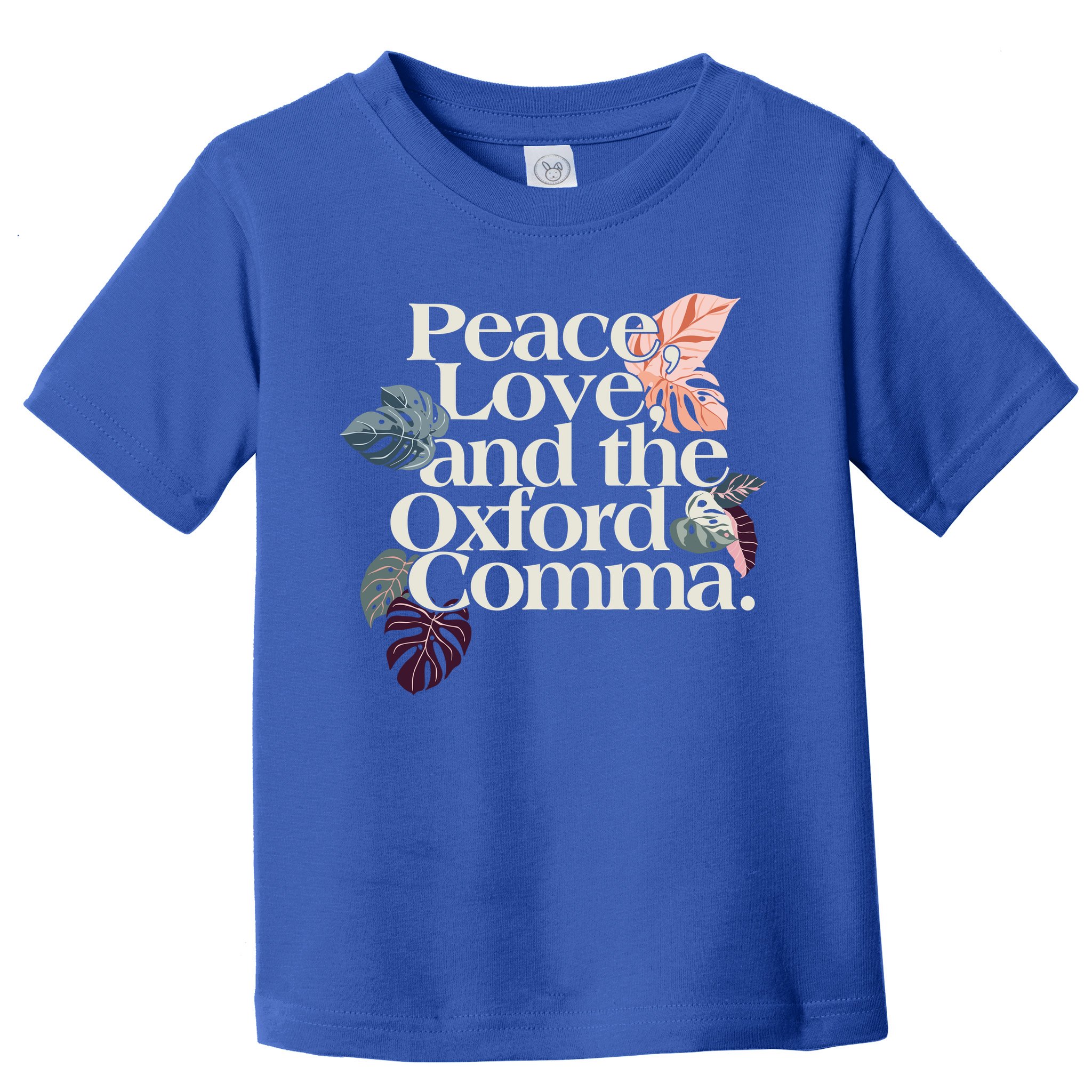 Peace Love And The Comma Grammar Lover Toddler T-Shirt