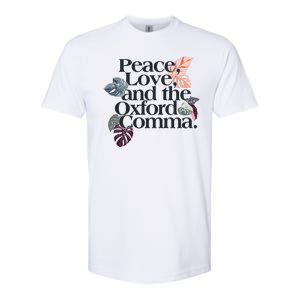 Peace Love And The Comma Grammar Lover Softstyle CVC T-Shirt