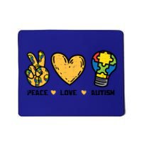 Peace Love Autism Cute Light Bulb Puzzle Awareness Autistic Cool Gift Mousepad