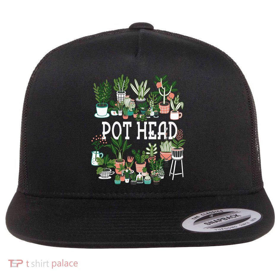 Plant Lover And Gardener Pot Head Succulent Flatbill Hat