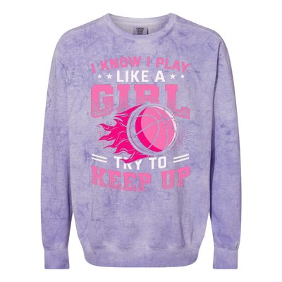 Play Like A Basketball Colorblast Crewneck Sweatshirt