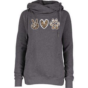 Peace Love And Saving Animals Veterinary Womens Funnel Neck Pullover Hood