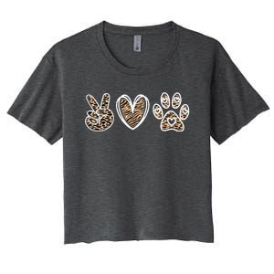 Peace Love And Saving Animals Veterinary Women's Crop Top Tee