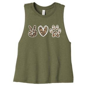 Peace Love And Saving Animals Veterinary Women's Racerback Cropped Tank