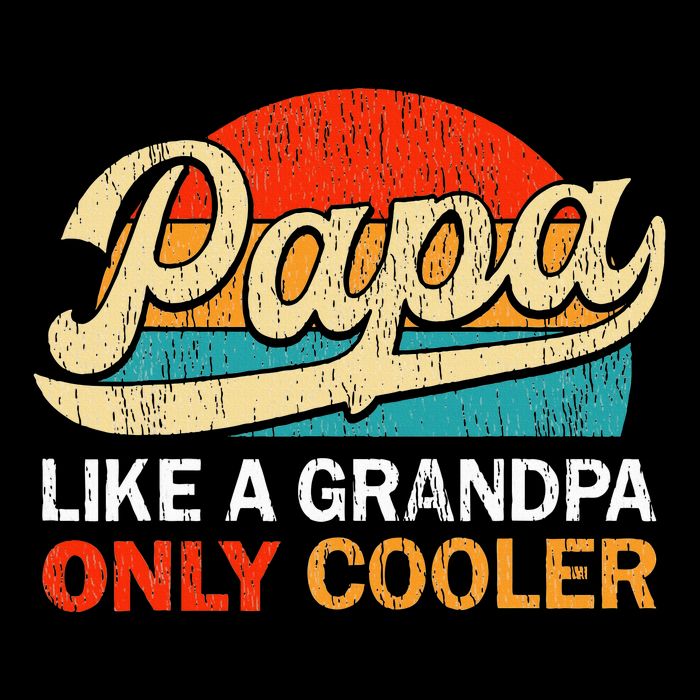 Papa Like A Grandpa Only Cooler Dad Definition Full-Length Apron With Pockets