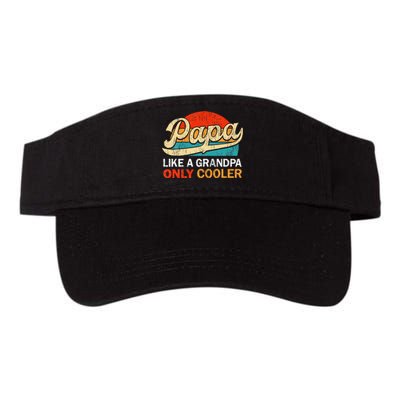 Papa Like A Grandpa Only Cooler Dad Definition Valucap Bio-Washed Visor