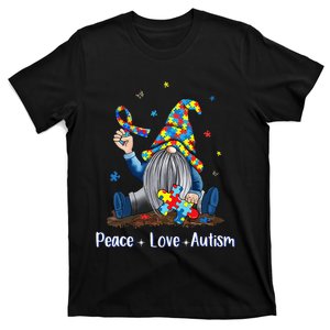 Peace Love Autism Gnome Autism Tie Dye Autism Awareness T-Shirt