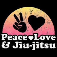 Peace Love and Jiujitsu Button