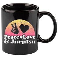Peace Love and Jiujitsu 11oz C Handle Ceramic Mug