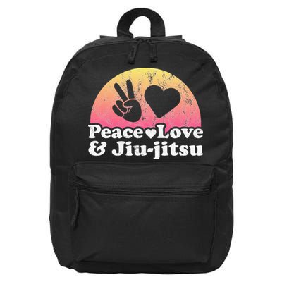 Peace Love and Jiujitsu 16 in Basic Backpack