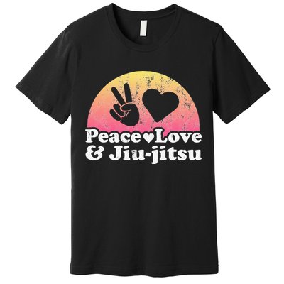 Peace Love and Jiujitsu Premium T-Shirt