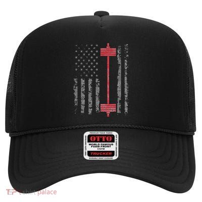 Power Lift American Power Weight Lifting High Crown Mesh Back Trucker Hat