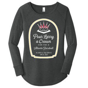 POUR LARRY A CROWN Home Run Celebration Funny Women's Perfect Tri Tunic Long Sleeve Shirt