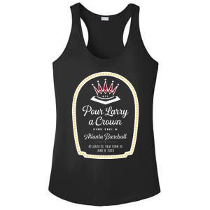 POUR LARRY A CROWN Home Run Celebration Funny Ladies PosiCharge Competitor Racerback Tank