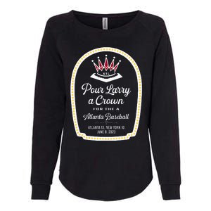 POUR LARRY A CROWN Home Run Celebration Funny Womens California Wash Sweatshirt