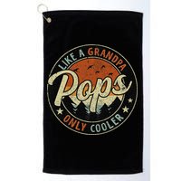 Pops Like A Grandpa Only Cooler Vintage Retro Fathers Day Golf Towel