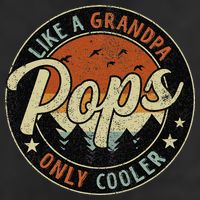 Pops Like A Grandpa Only Cooler Vintage Retro Fathers Day Golf Towel