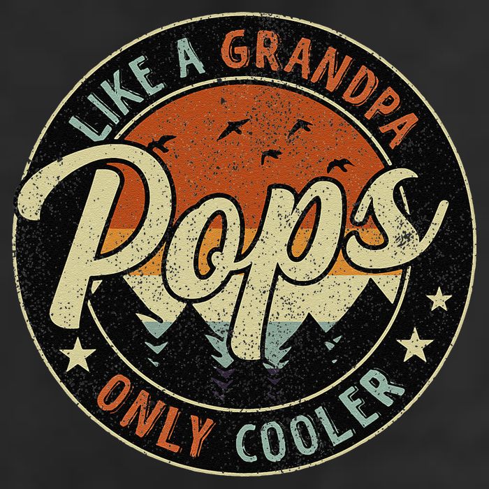 Pops Like A Grandpa Only Cooler Vintage Retro Fathers Day Golf Towel