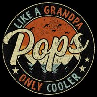 Pops Like A Grandpa Only Cooler Vintage Retro Fathers Day Visor