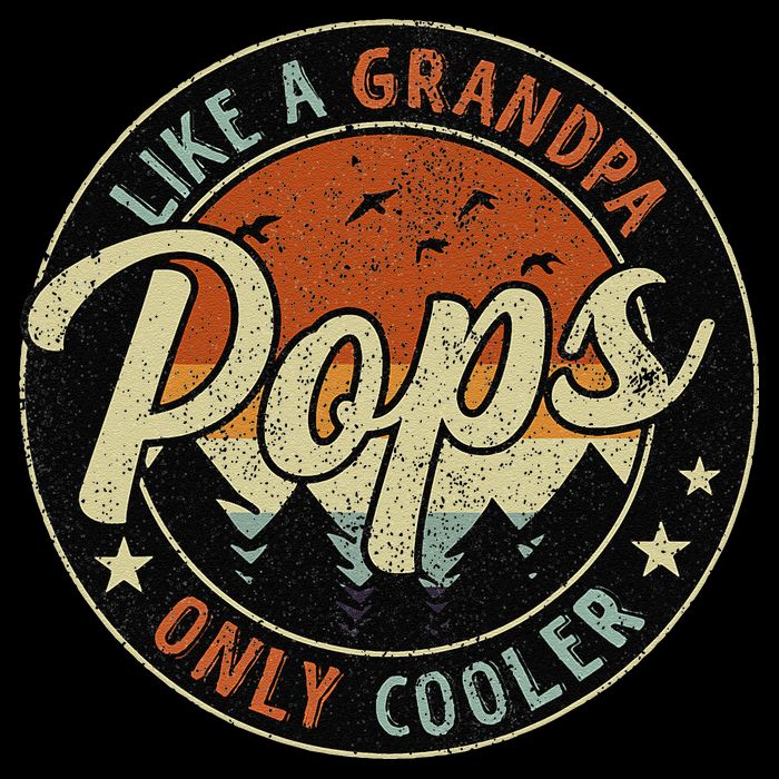 Pops Like A Grandpa Only Cooler Vintage Retro Fathers Day Visor