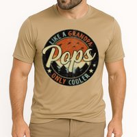 Pops Like A Grandpa Only Cooler Vintage Retro Fathers Day Performance Shirt