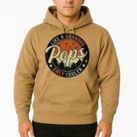 Pops Like A Grandpa Only Cooler Vintage Retro Fathers Day Hoodie