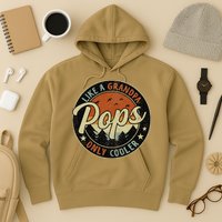 Pops Like A Grandpa Only Cooler Vintage Retro Fathers Day Hoodie
