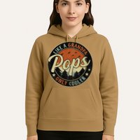 Pops Like A Grandpa Only Cooler Vintage Retro Fathers Day Hoodie