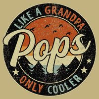 Pops Like A Grandpa Only Cooler Vintage Retro Fathers Day Hoodie