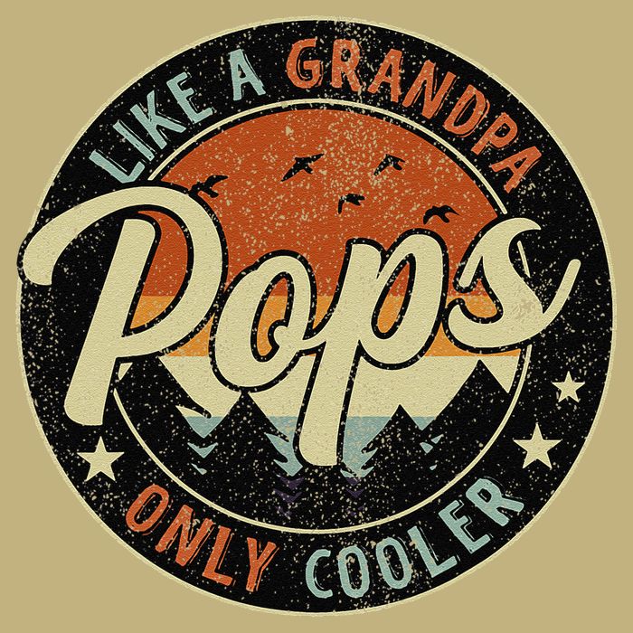 Pops Like A Grandpa Only Cooler Vintage Retro Fathers Day Hoodie