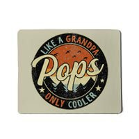 Pops Like A Grandpa Only Cooler Vintage Retro Fathers Day Mousepad