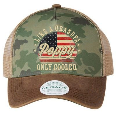 Poppy Like A Grandpa Only Cooler Poppy Legacy Tie Dye Trucker Hat