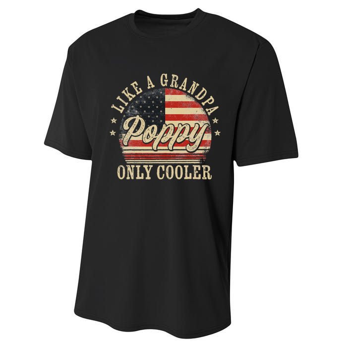 Poppy Like A Grandpa Only Cooler Poppy Performance Sprint T-Shirt