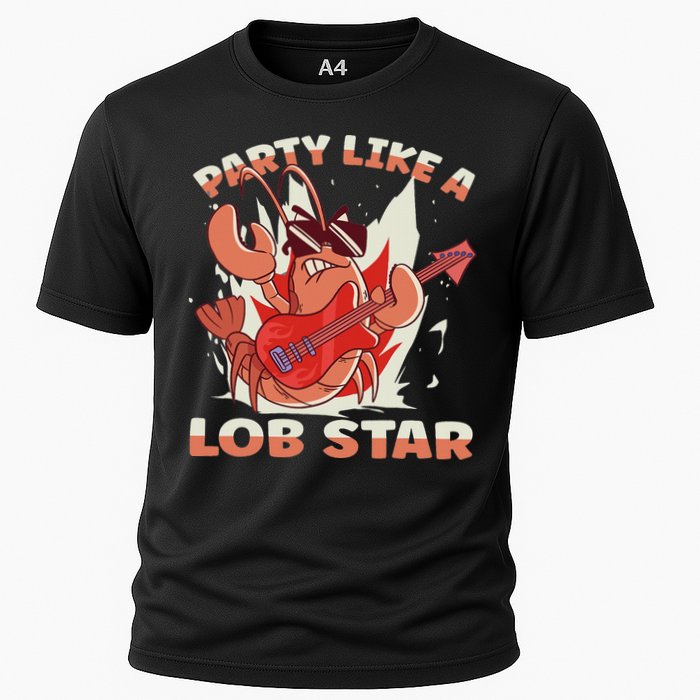 Party Like A Lob Star Lobster Cooling Performance Crew T-Shirt