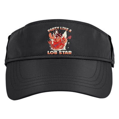 Party Like A Lob Star Lobster Adult Drive Performance Visor
