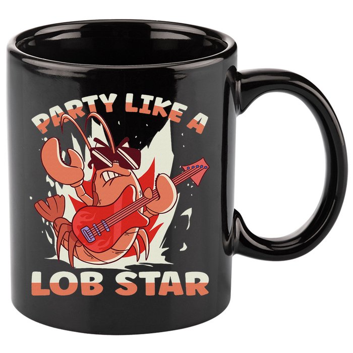 Party Like A Lob Star Lobster 11oz C Handle Ceramic Mug